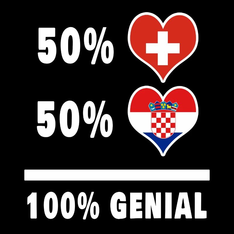 Croatie et Suisse 100% Drapeau Génial