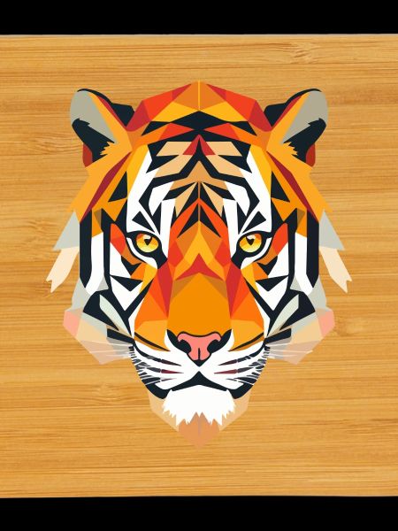 Stylized Tiger, Geometric