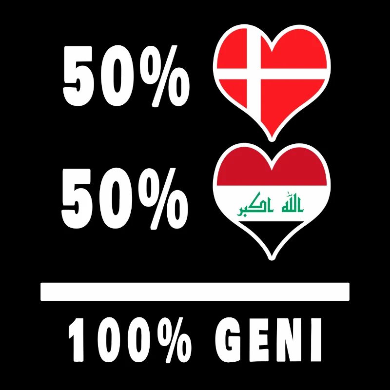 Irak et Danemark 100% drapeau de génie