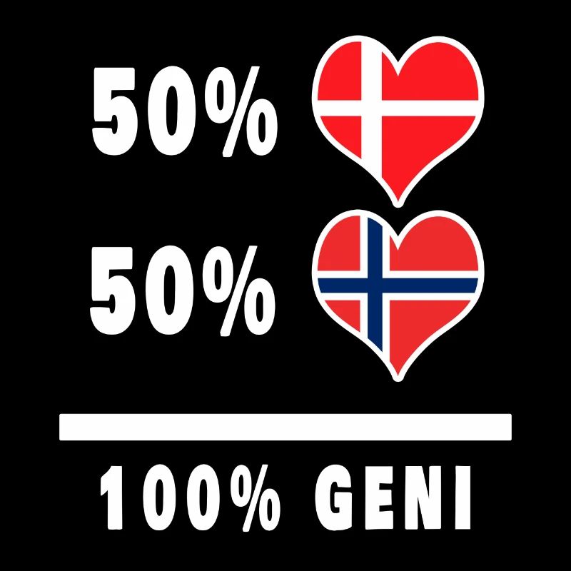 Norvège et Danemark 100% génie Drapeau