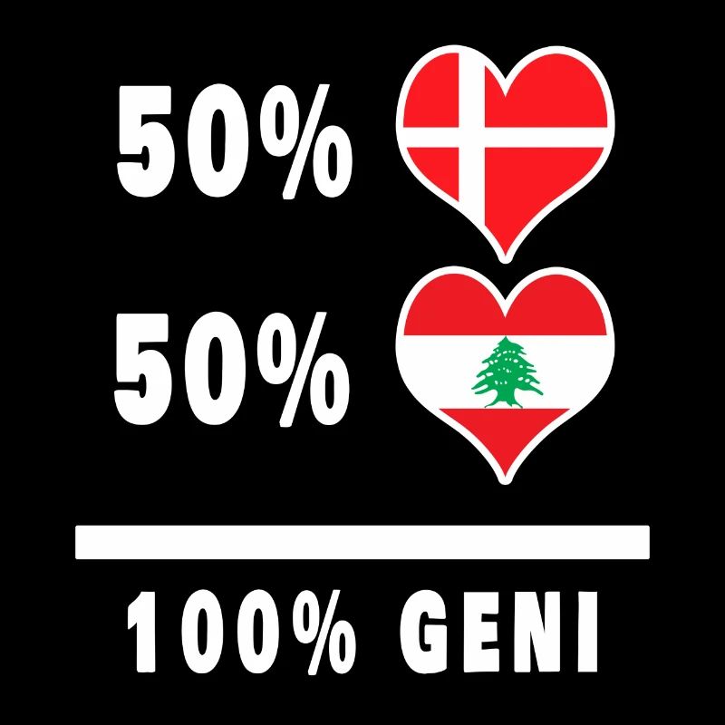 Liban et Danemark 100% drapeau de génie
