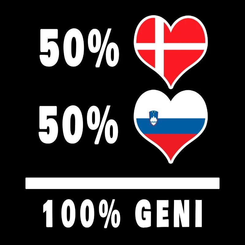 Slovénie et Danemark 100% drapeau de génie