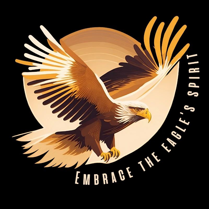 Eagle Soaring with Inspirational Quote