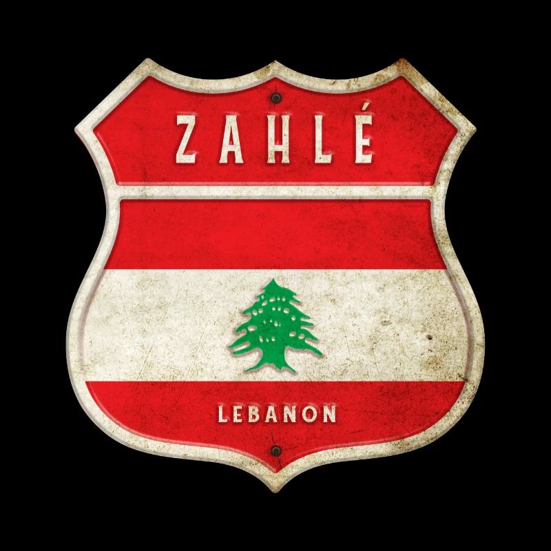Design du drapeau des armoiries de Zahlé, Liban