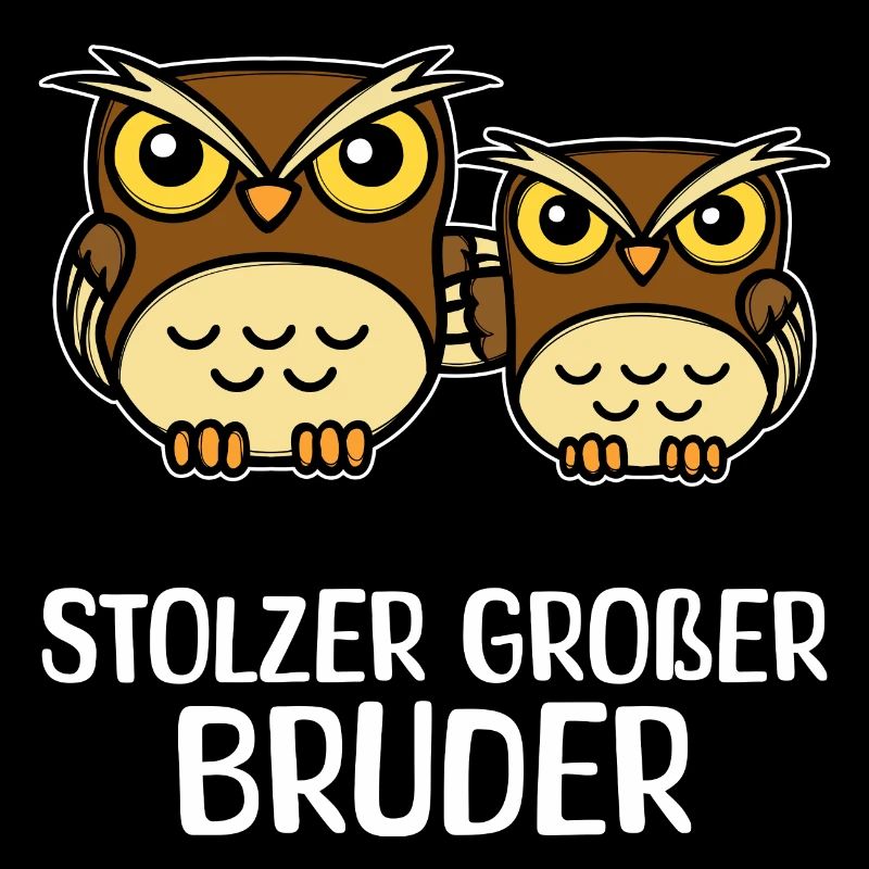 Bruderherz Eule Stolzer Großer Bruder Statement