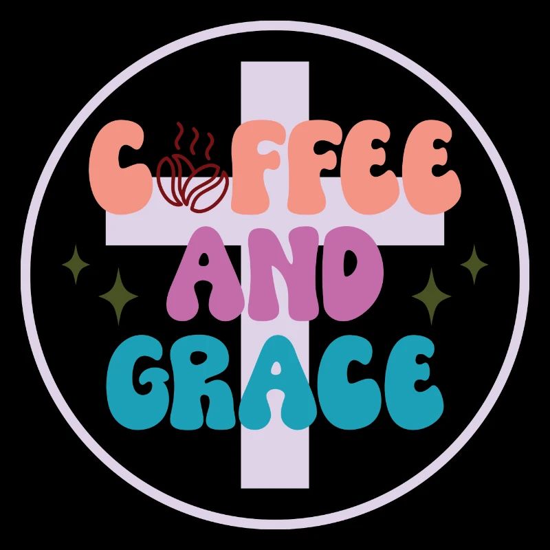 Kaffee und Gnade Motiv Design