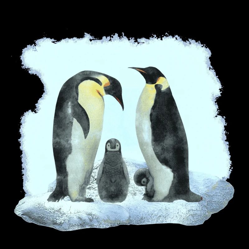 pinguinfamilie, süße vögel
