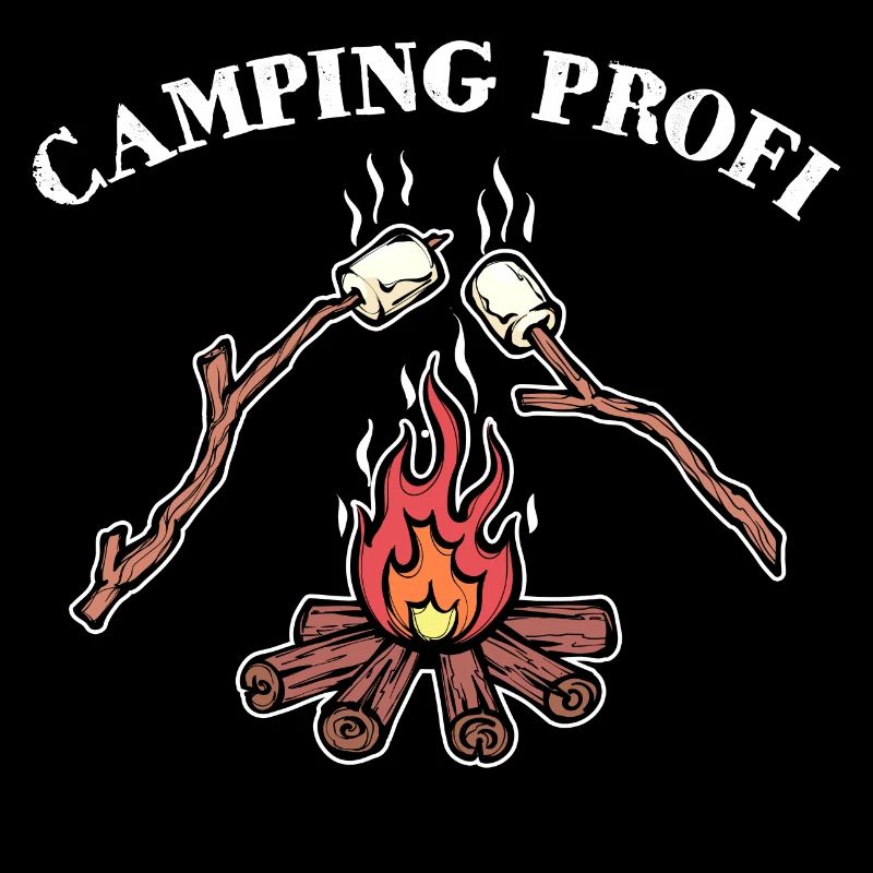 Campingplatz Lagerfeuer Statement Camping Wanderer