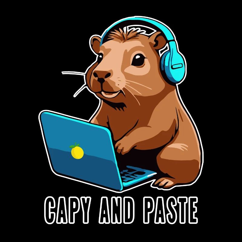 Capybara with Joke Capy and Paste