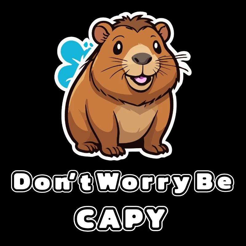 Capybara Don't worry be capy