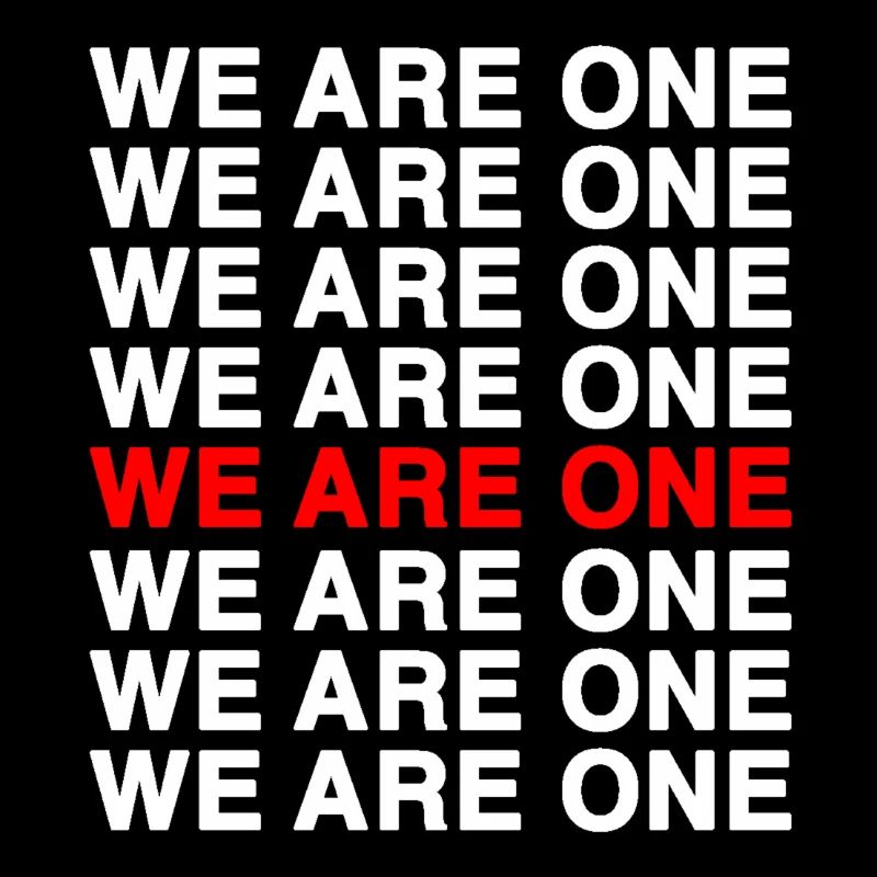 Wir sind eins – Bold Typo Muster