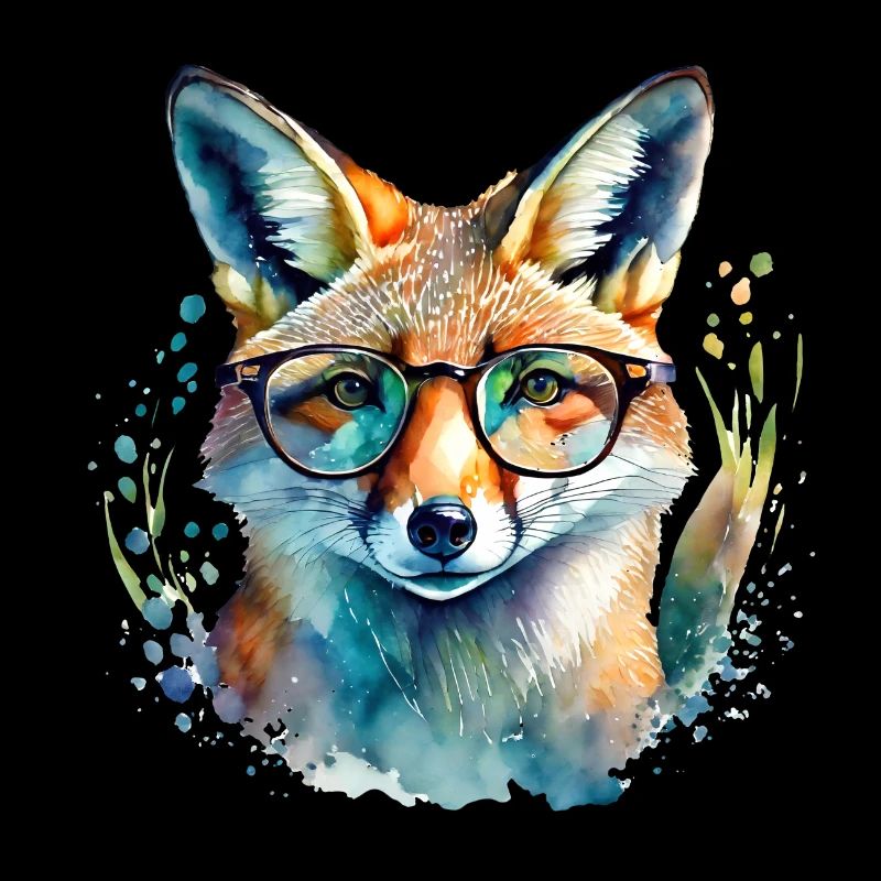 Fox with glasses