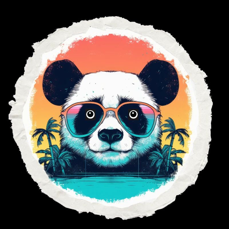 Bébé panda en vacances