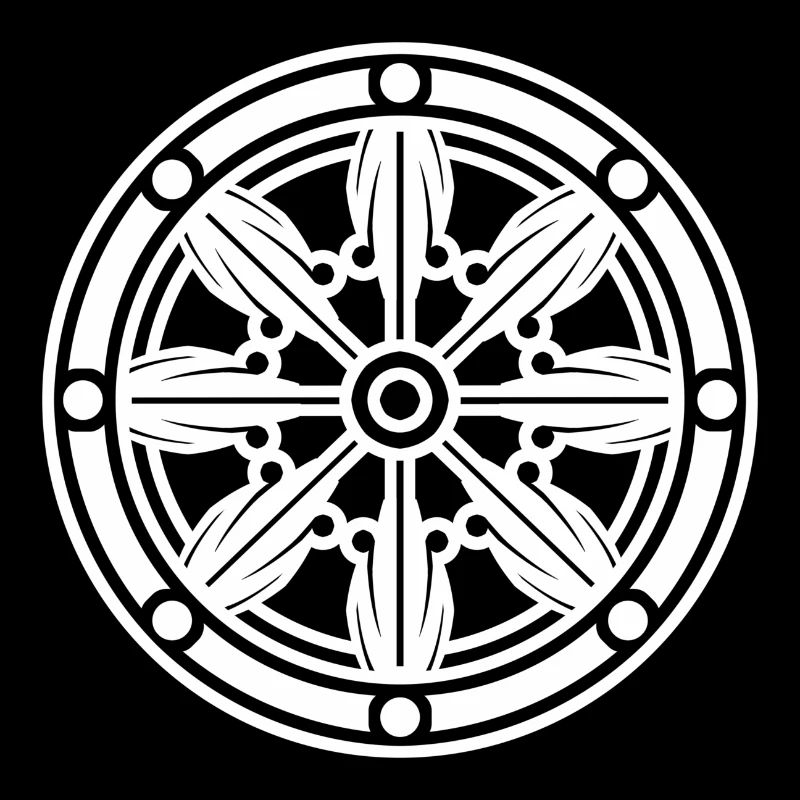 Roue du dharma blanc