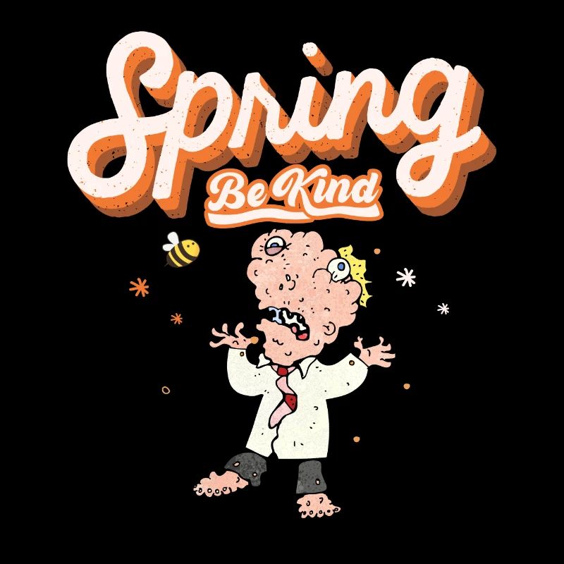 Funny spring decoration with bee