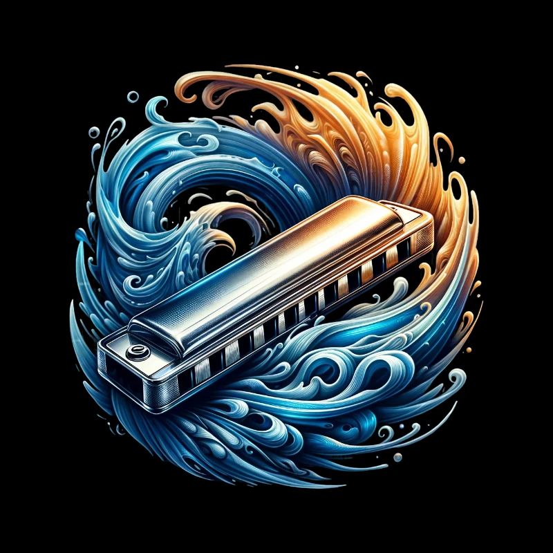 Design abstrait d'harmonica