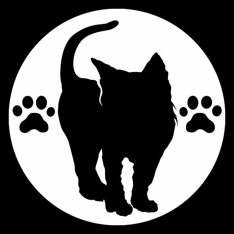 Cat Logo, Paw Symbol, Crest Emblem, Graphic icon