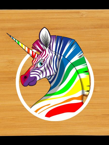 Regenbogen Einhorn Zebra