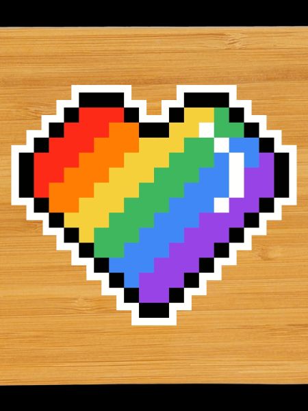 Pixel Regenbogenherz