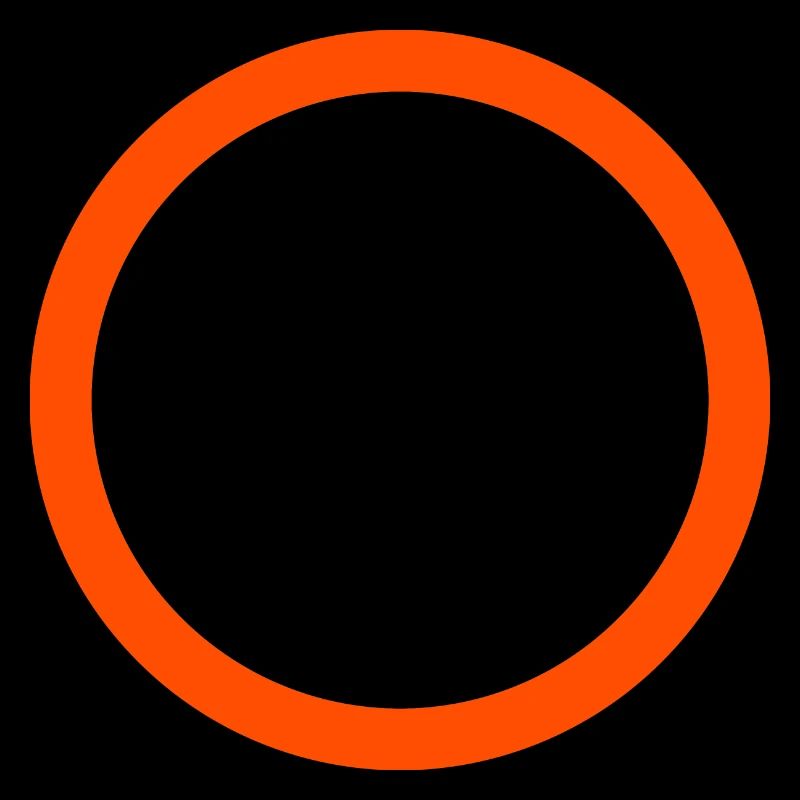Neon Orange Circle Emblem