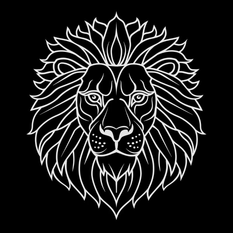 Psychedelischer Löwe Mandala