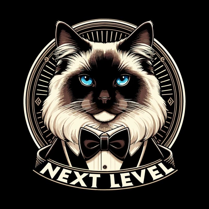 Chat Sacré de Birmanie Chat de Birmanie Cadeau de smoking