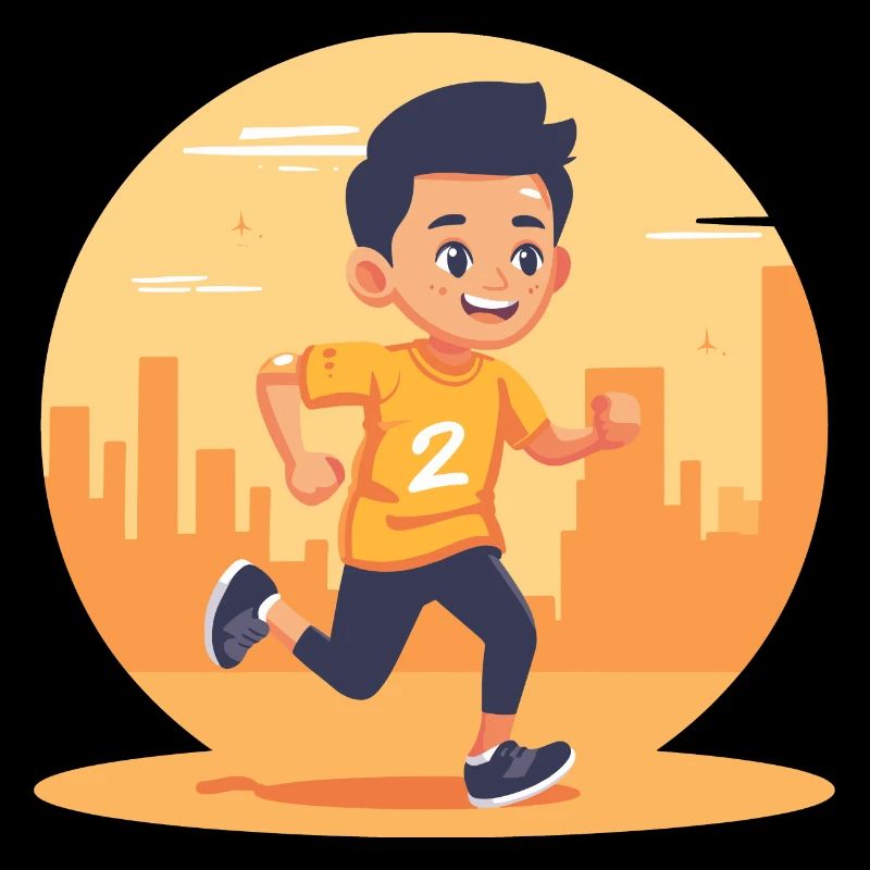 Marathon Junge Grafik