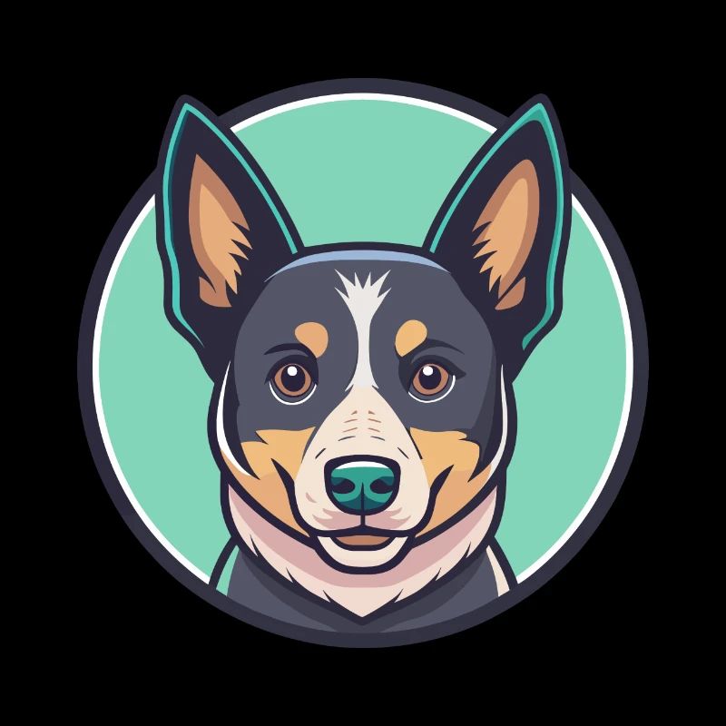Australian Stumpy Tail Cattle Dog Breed Cartoon