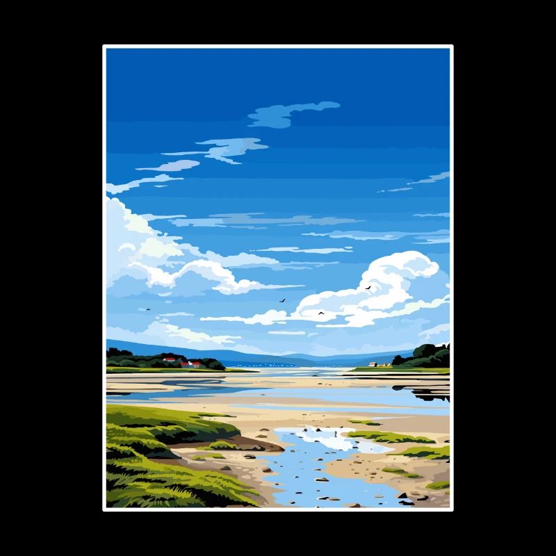 Arnside et Silverdale Aonb Voyage Poster Souvenir