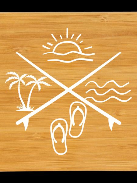 Crossed Beach Icon Sunset