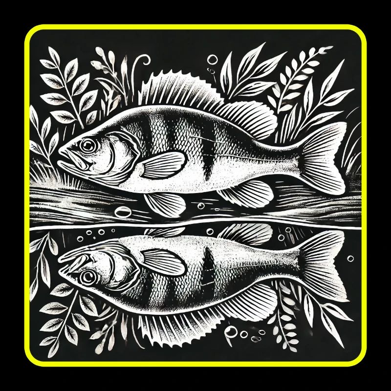 Barsch Angler Silhouette Design