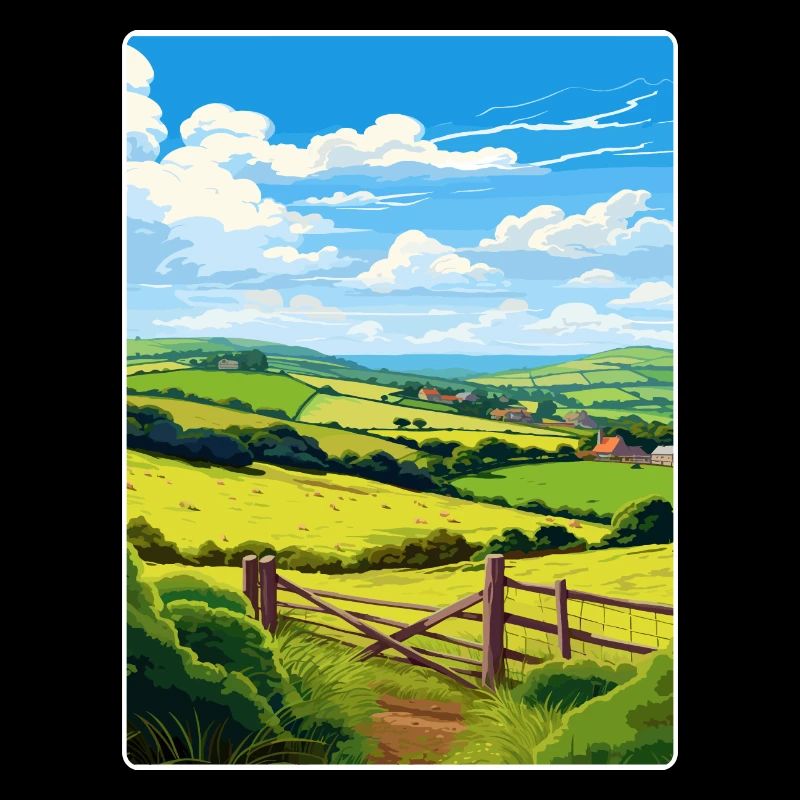 Vallée de Kendijack, Cornouailles, Angleterre, Affiche de voyage