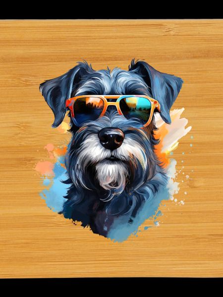 Schnauzer with sunglasses