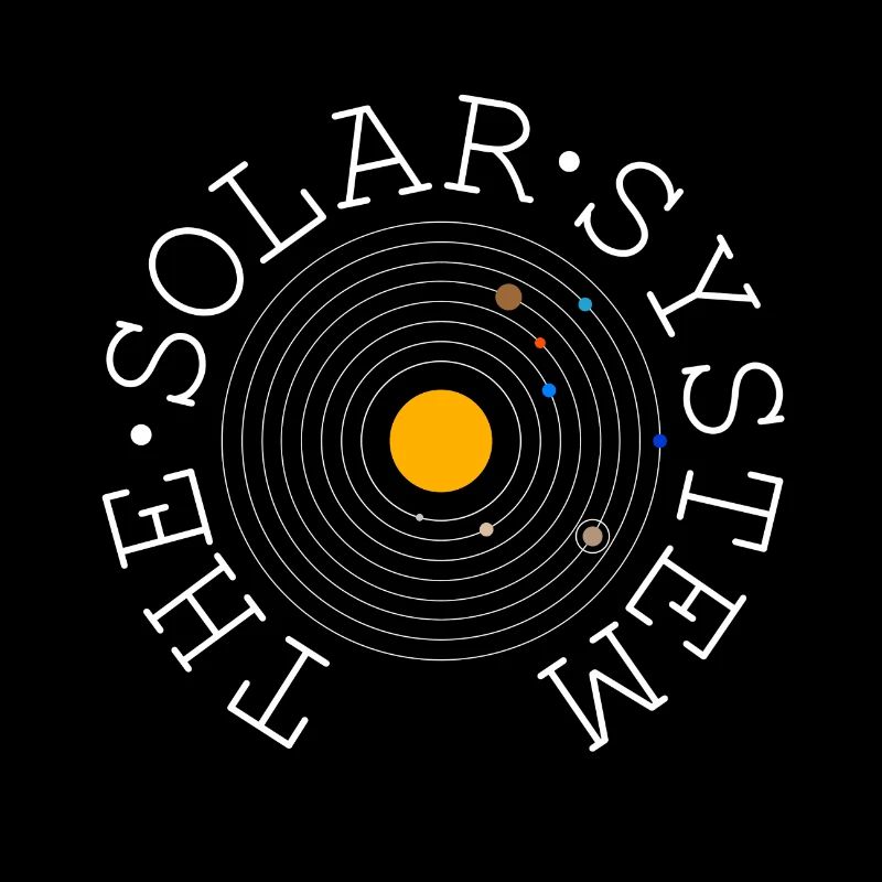 The Solar System (white)