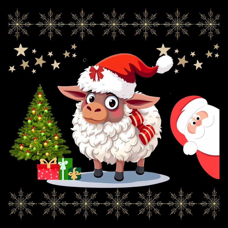Mouton Festif de Noël - Pulls et Habits Mignons
