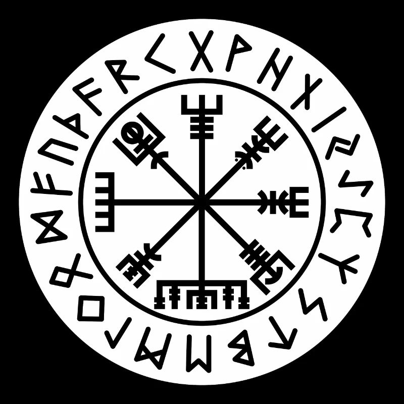 Cercle de runes blanches de Vegvisir