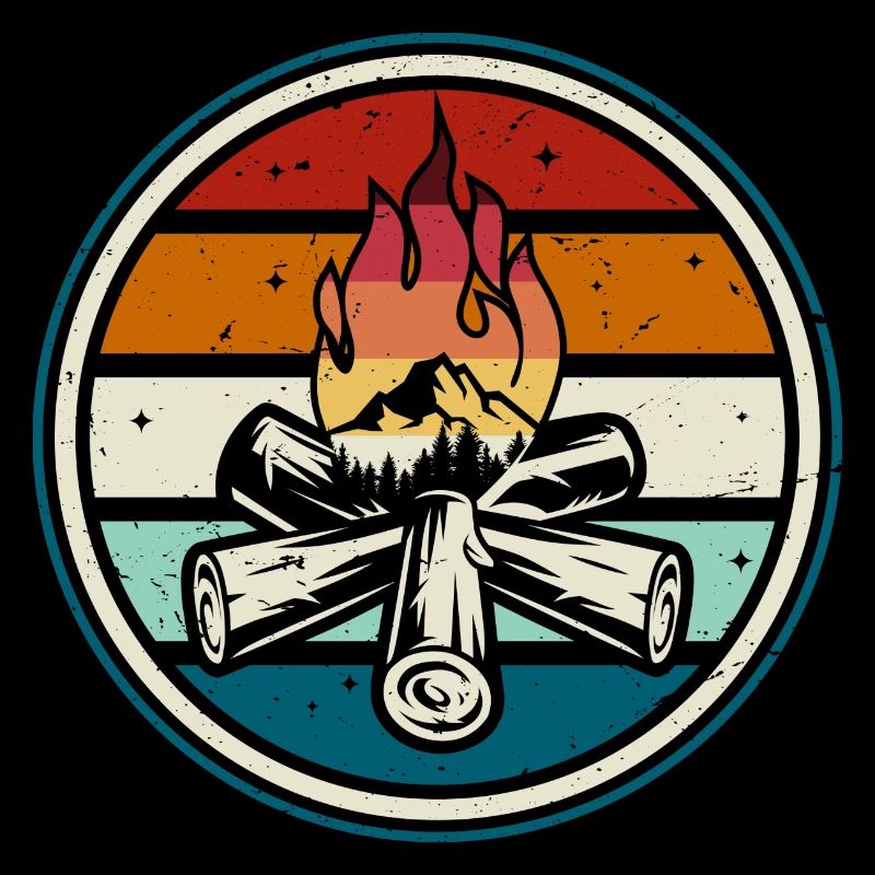 Campfire Crest Outdoors Badge