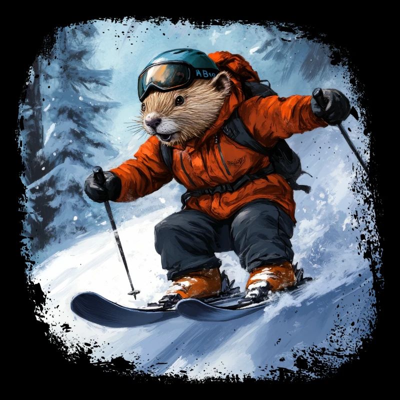Skis de castor