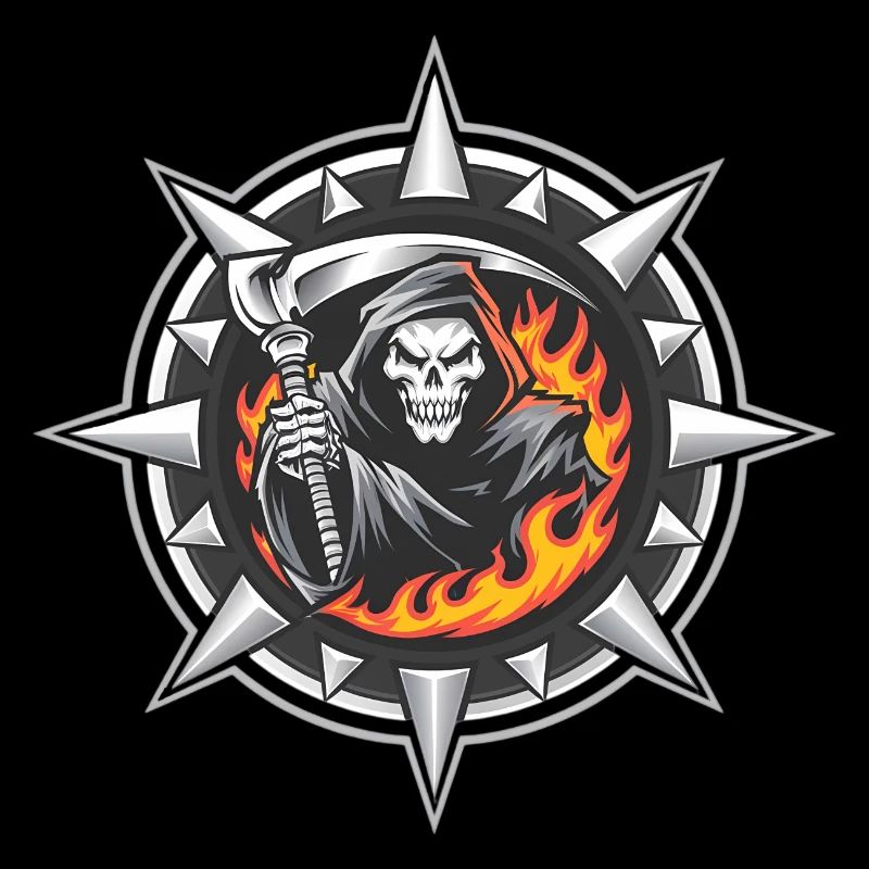 Flaming Reaper on Spiked Crest