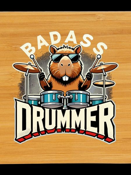Badass Drummer Capybara cool gift