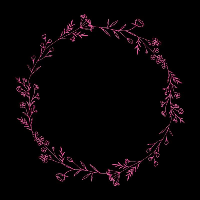 Cercle de fleurs de fleurs roses