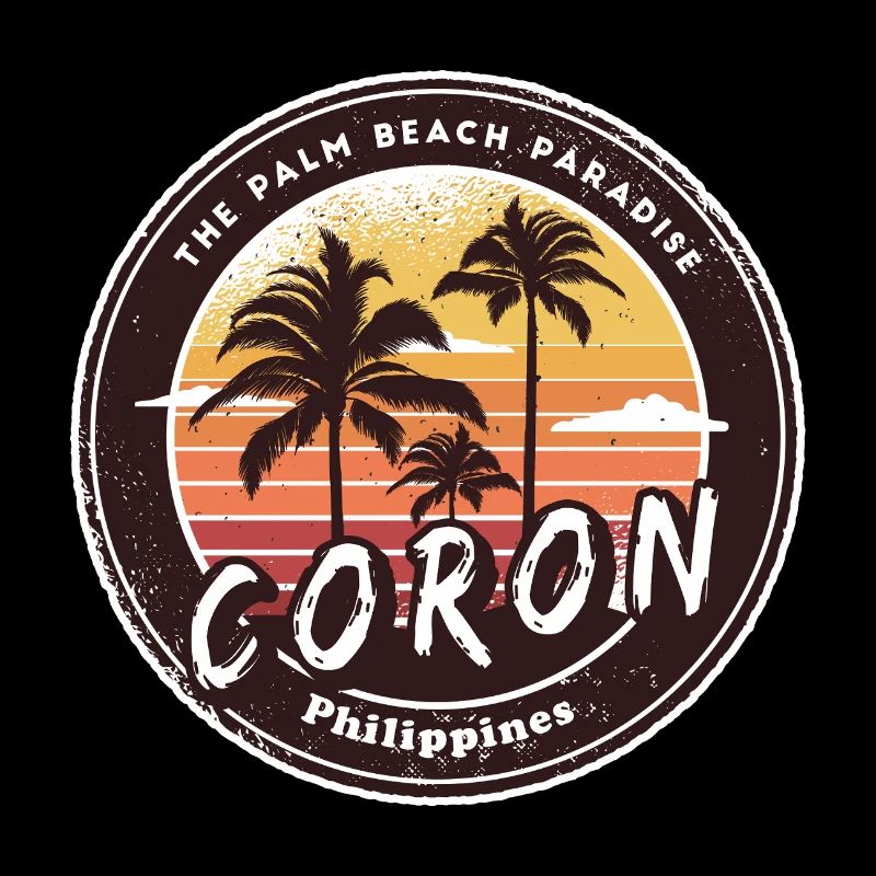 Coron Philippines Beach Palm Trees Design