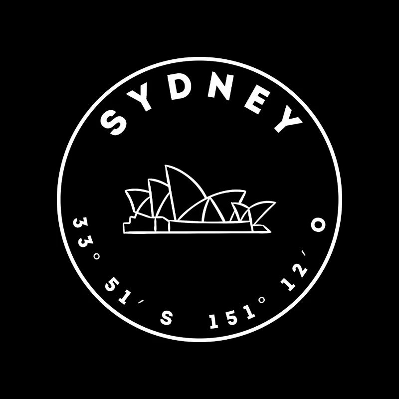 Sydney avec Opéra et Coordonnées