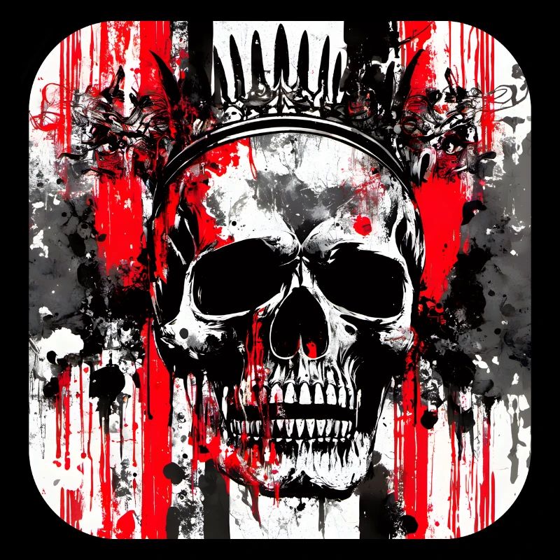 Crown Head Graffiti Skull