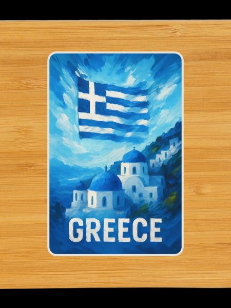 Grèce Santorin Drapeau