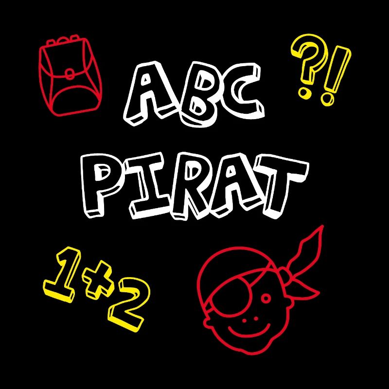 ABC Pirat Einschulung Schule Comic Kinder Feier