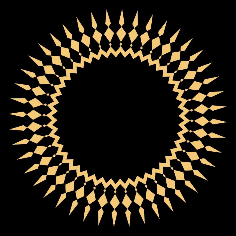 Radiant sun frame geometric