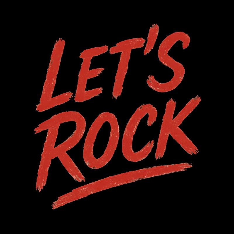 Lebendiges Rock-Text-Grafikdesign