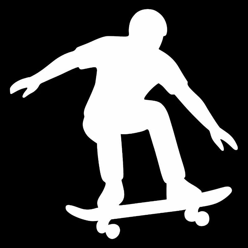 Minimalist Skateboarder Silhouette Sport