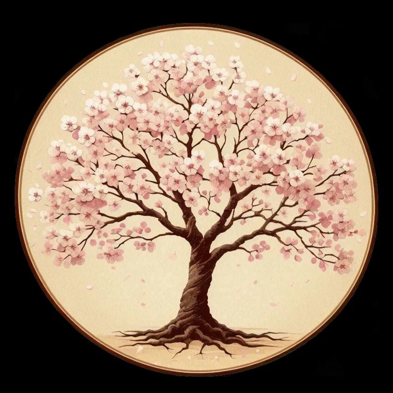 Delicate cherry blossom tree